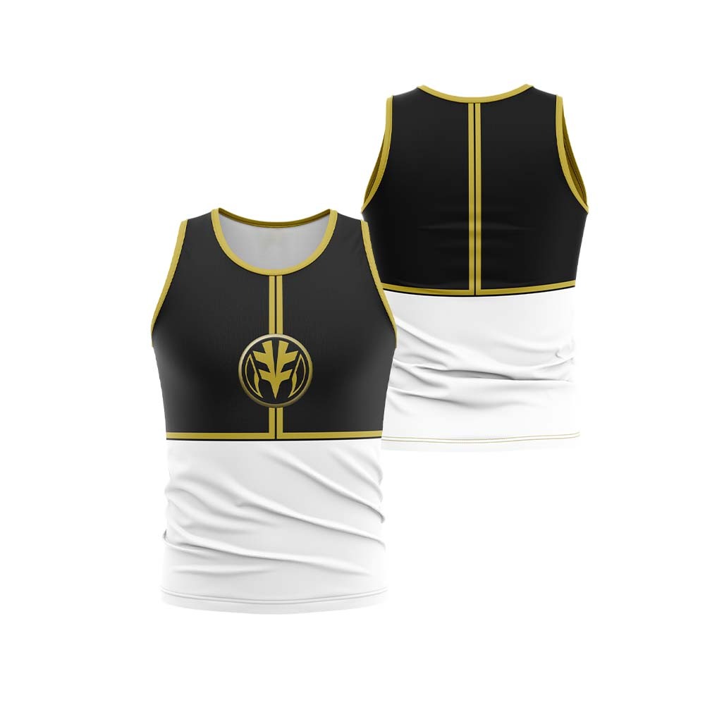 White Ranger Mighty Morphin Power Rangers Sleeveless Compression Shirt