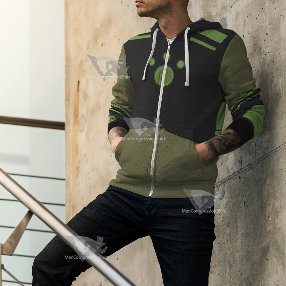 Wild Kratts Chris Green Cosplay Zip Up Hoodie
