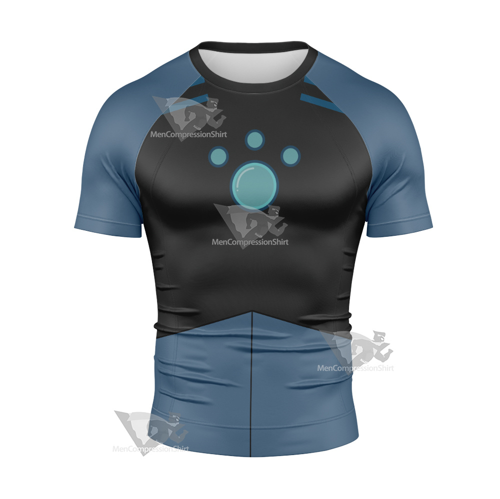 Wild Kratts Martin Blue Cosplay Short Sleeve Compression Shirt
