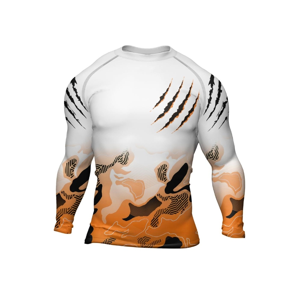 Wild Tiger Mens Long Sleeve Compression Shirt