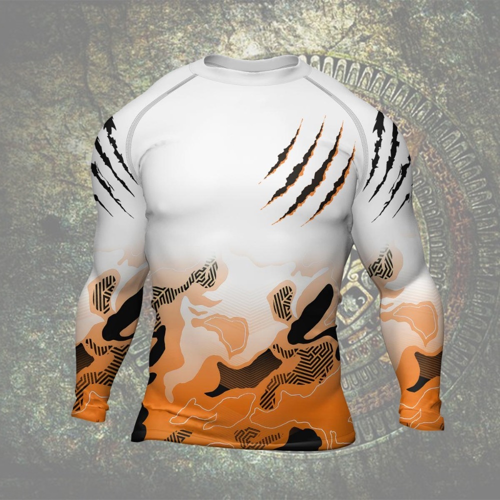 Wild Tiger Mens Long Sleeve Compression Shirt