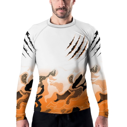 Wild Tiger Mens Long Sleeve Compression Shirt