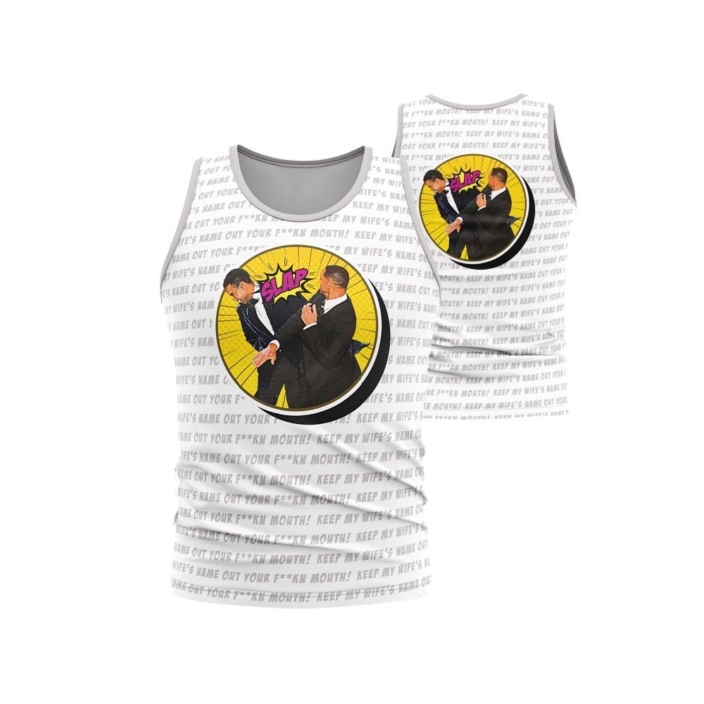 Will Smith Slaps Chris Rock Meme Sleeveless Compression Shirt