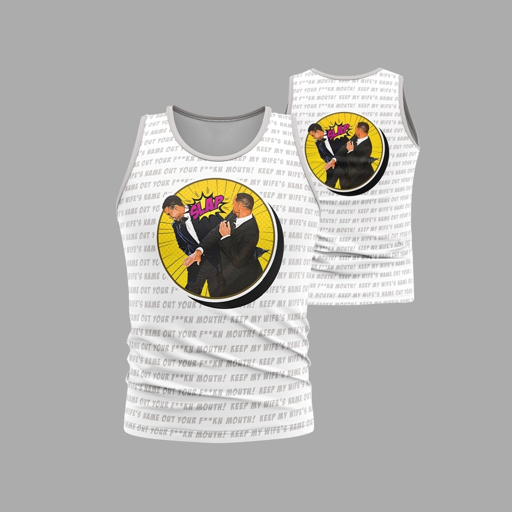 Will Smith Slaps Chris Rock Meme Sleeveless Compression Shirt