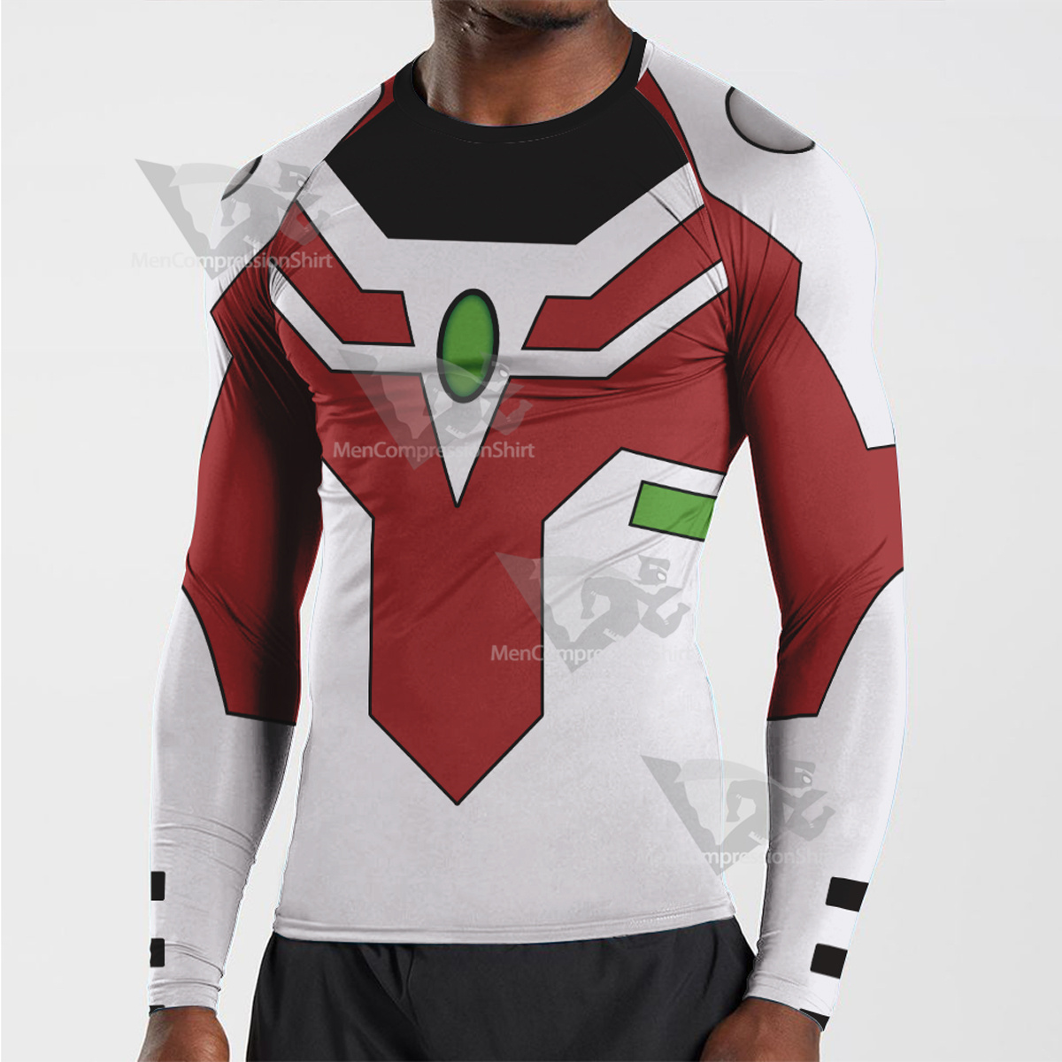 Wind Dragon White Long Sleeve Compression Shirt