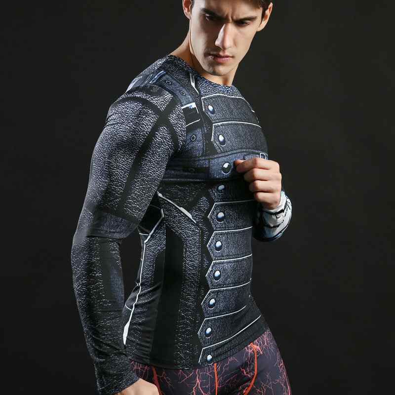 Winter Soldier Long Sleeve Compression Shirt For Men