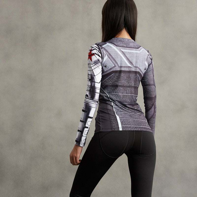 Winter Soldier Long Sleeve Compression Shirt For Women
