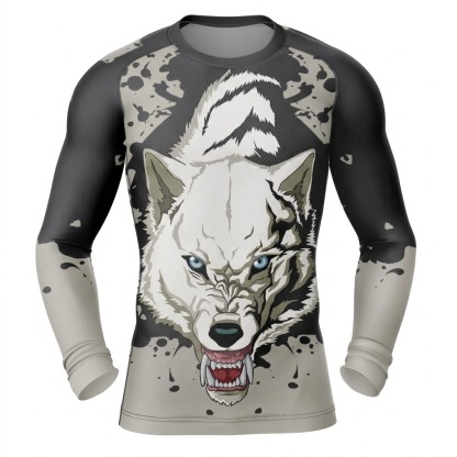 Wolfs Rain Red Blue Long Sleeve Compression Shirt