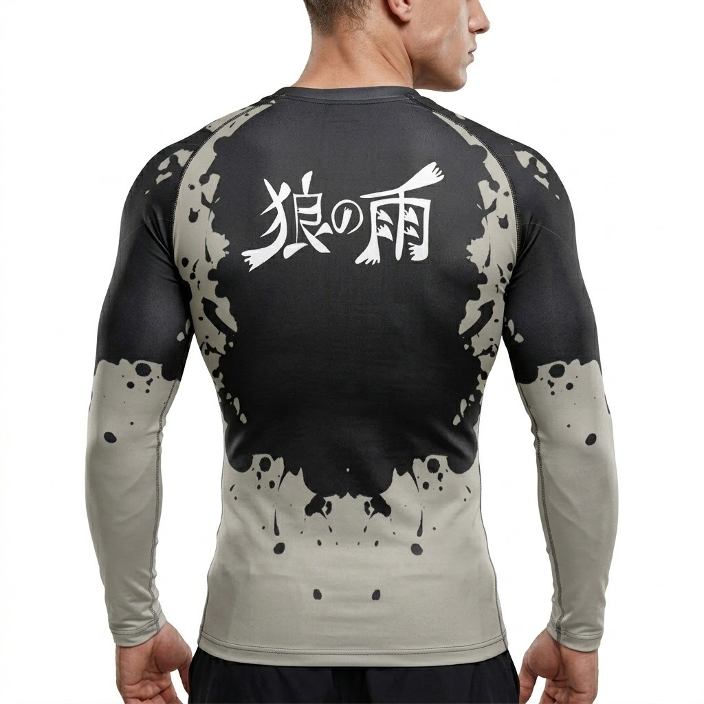 Wolfs Rain Red Blue Long Sleeve Compression Shirt