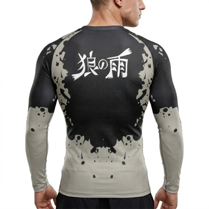 Wolfs Rain Red Blue Long Sleeve Compression Shirt