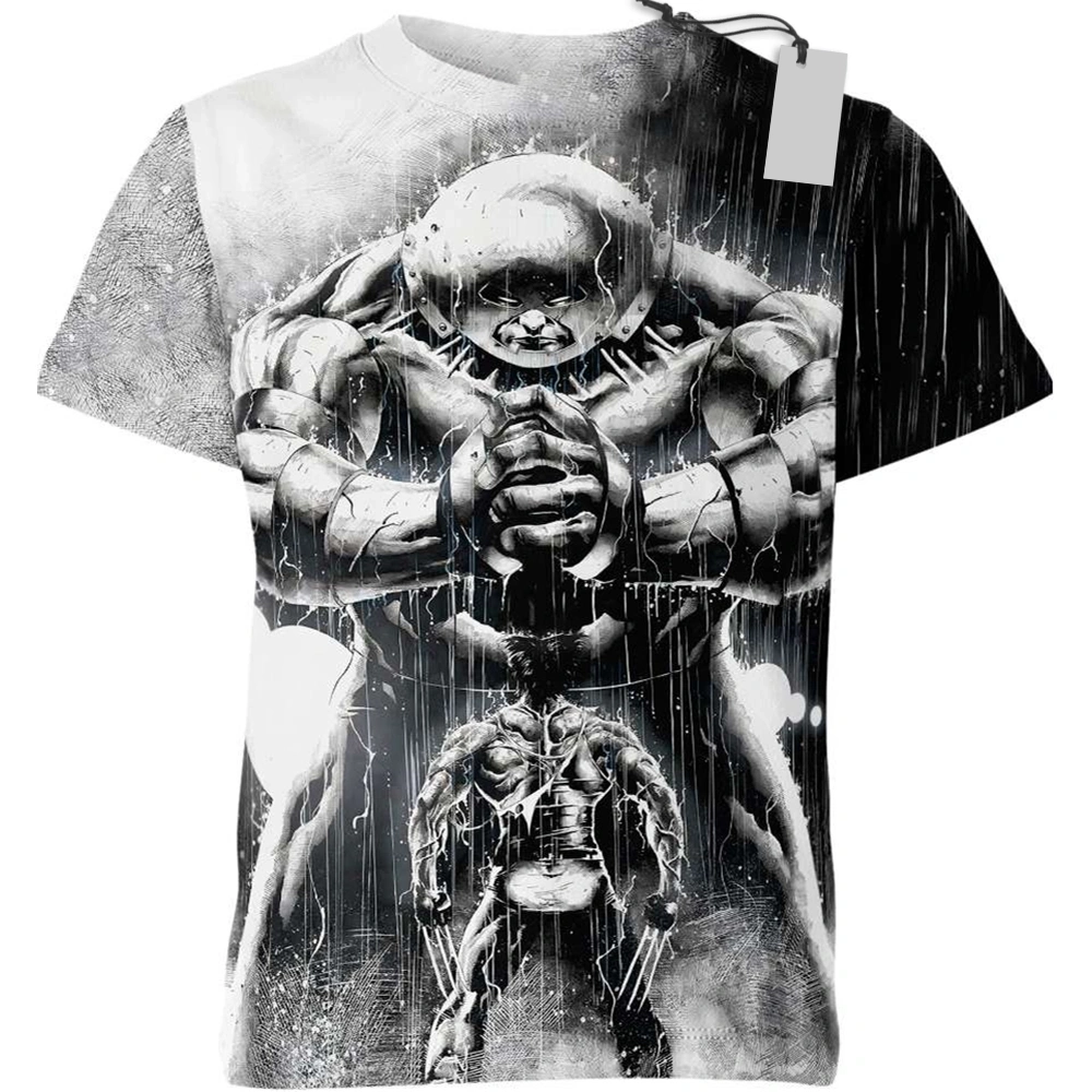 Wolverine Vs Juggernaut Superpower Heroes T-Shirt X-Men Heroic Heroes T-Shirt