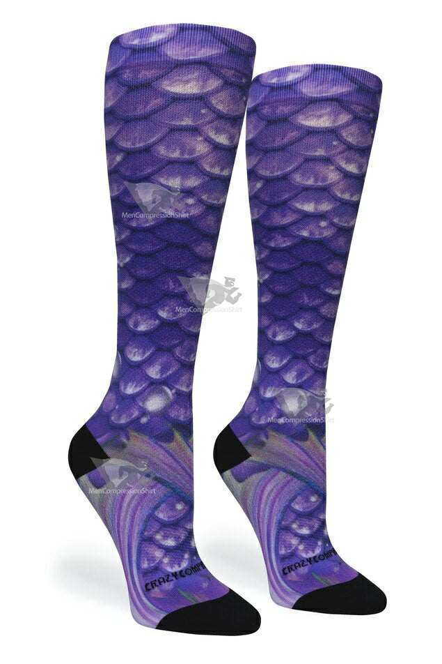 Women Compression Socks Active Mermaid Purple