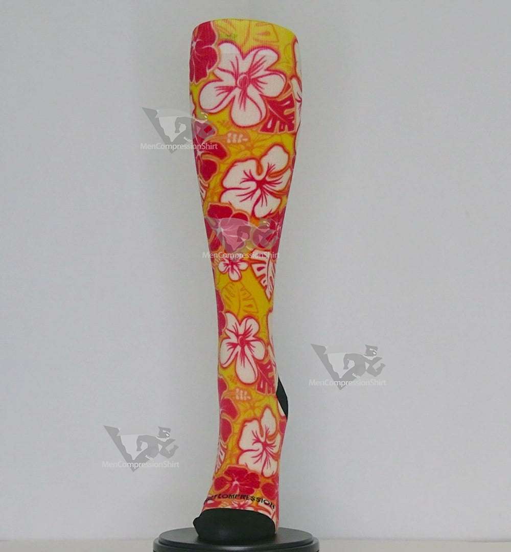 Women Compression Socks Aloha Red
