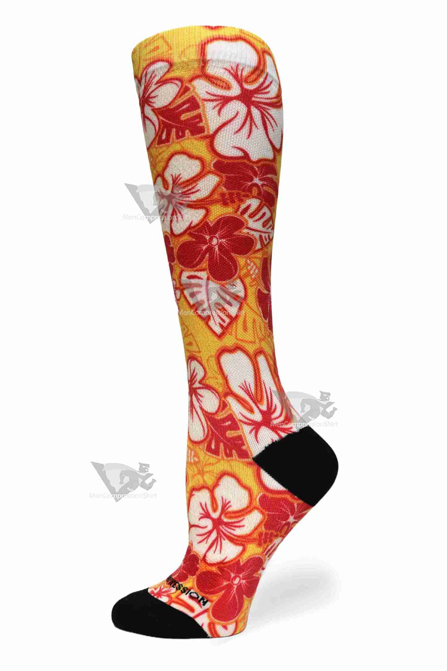 Women Compression Socks Aloha Red