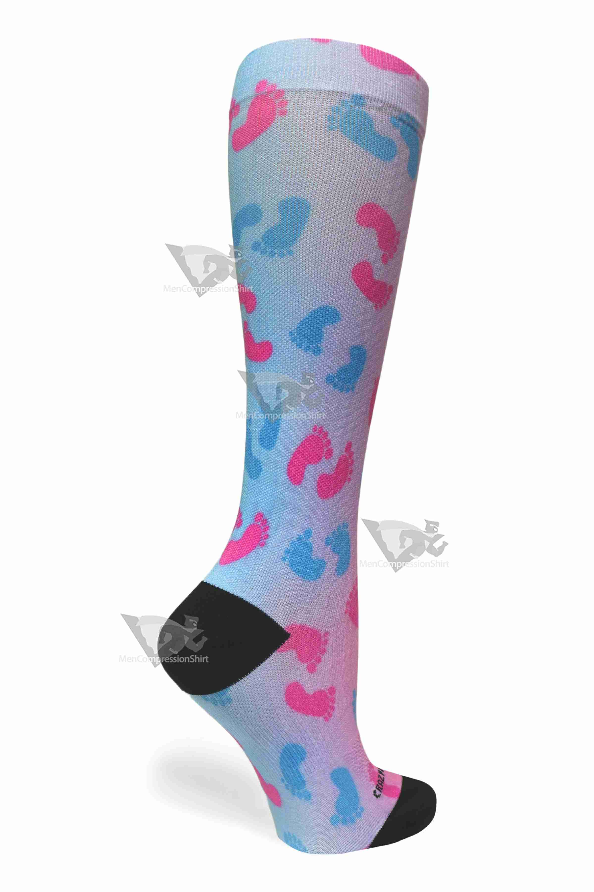 Women Compression Socks Footprints Unrevealed