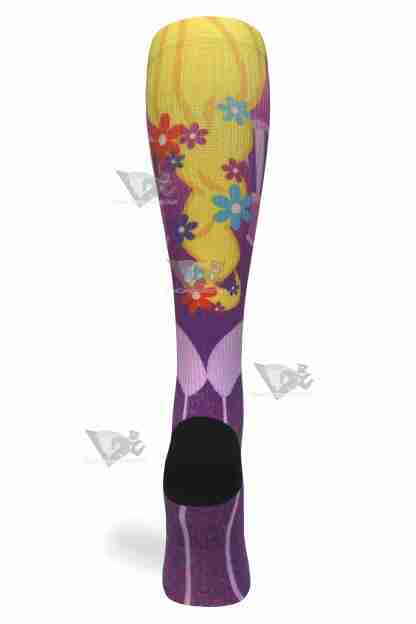 Women Compression Socks Gold Hair Princess