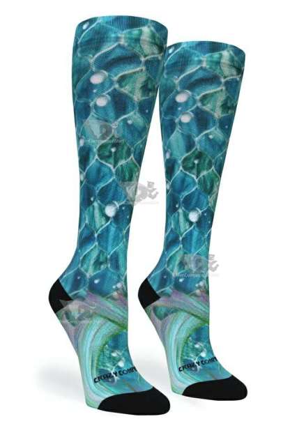 Women Compression Socks Mermaid Mosaic