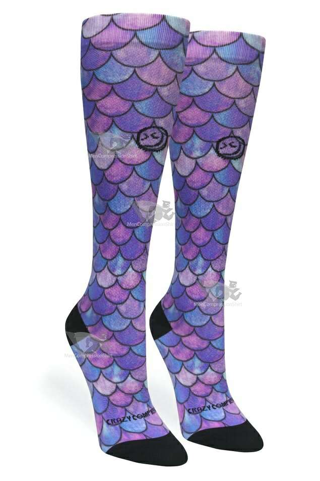 Women Compression Socks Mermaid Purple