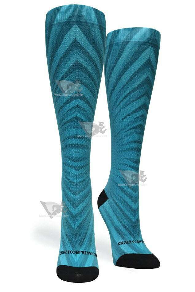 Women Compression Socks Never Quit Blue