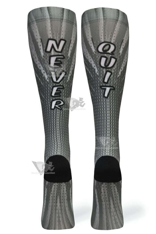 Women Compression Socks Never Quit Grey