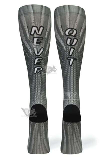 Women Compression Socks Never Quit Grey