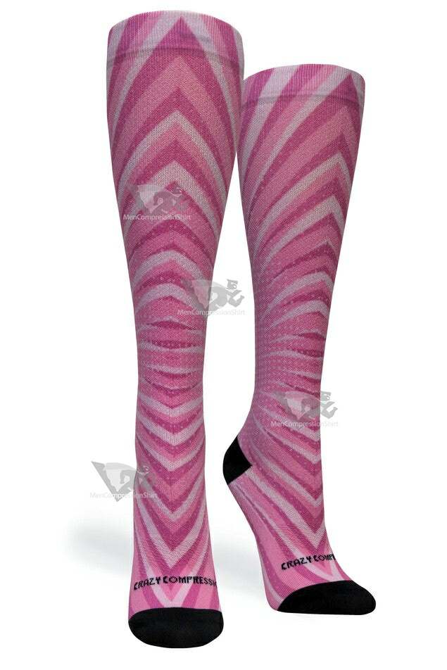 Women Compression Socks Never Quit Pink