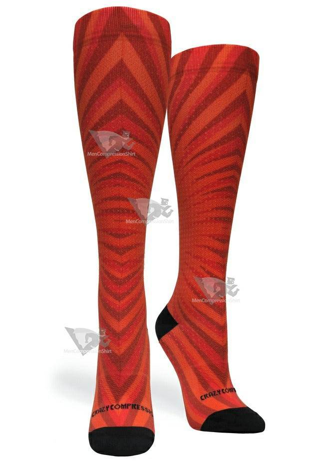 Women Compression Socks Never Quit Red
