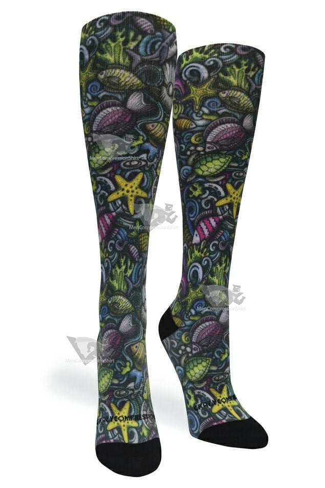 Women Compression Socks Reef Nightlife