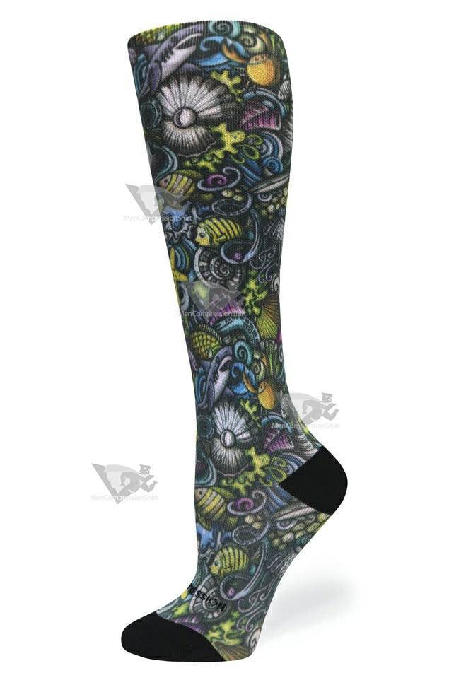Women Compression Socks Reef Nightlife