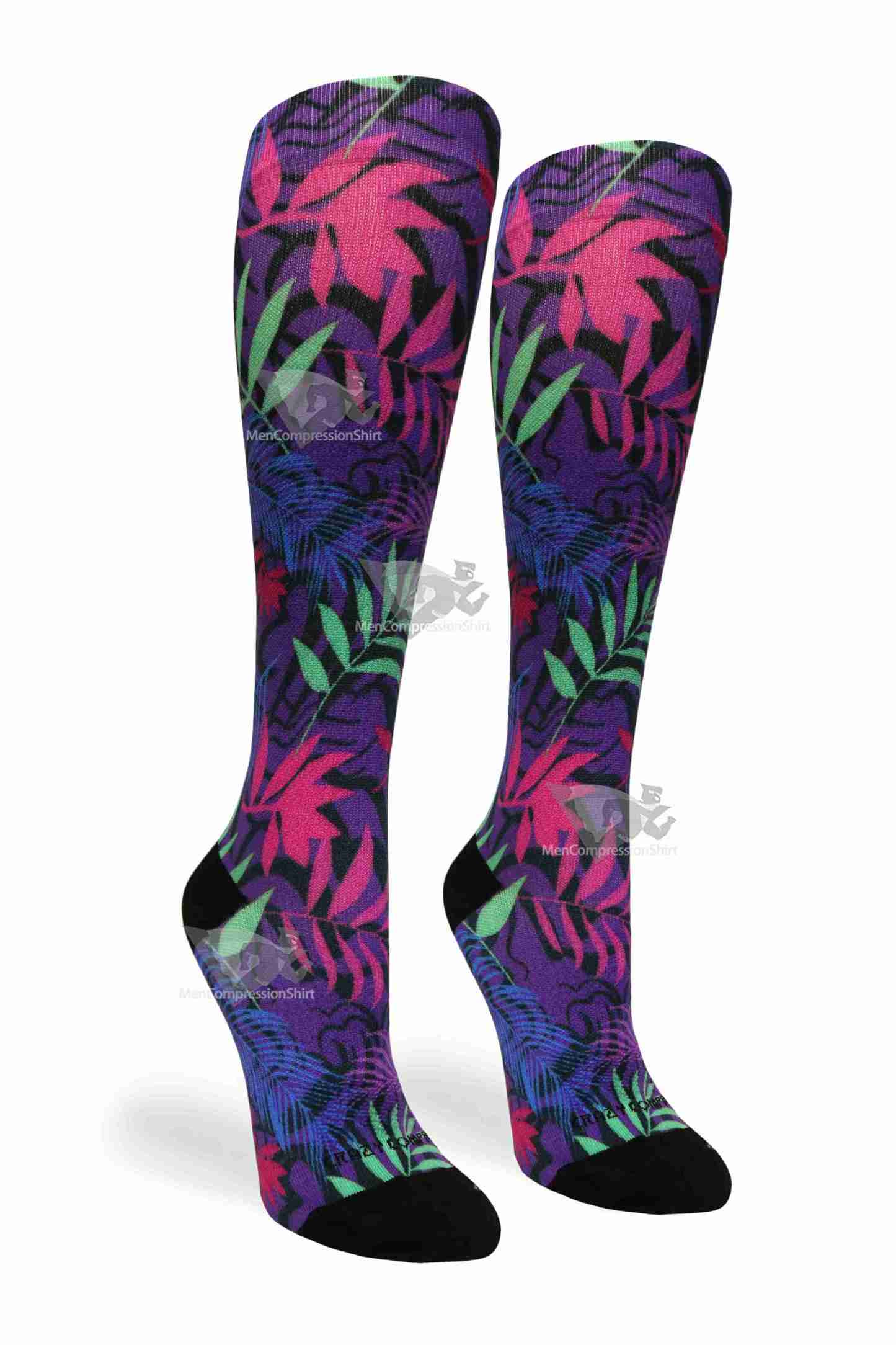Women Compression Socks Retro Jungle