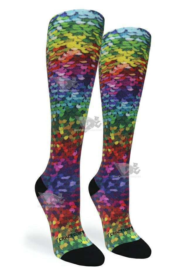 Women Compression Socks Sequin