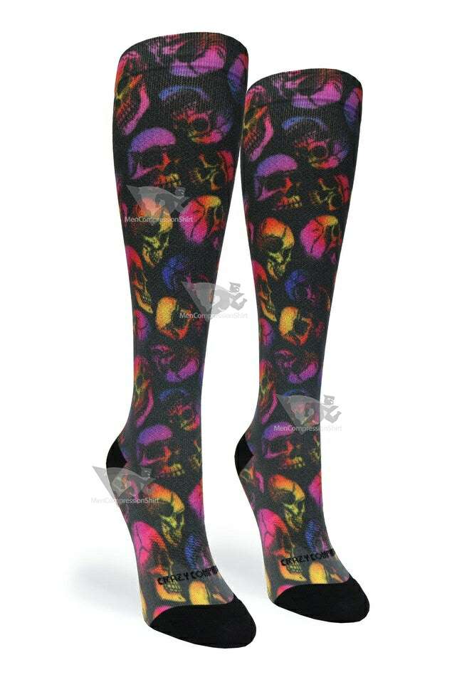 Women Compression Socks Skulls Galore