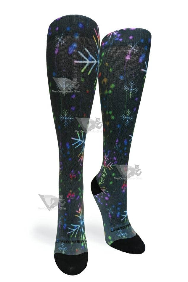 Women Compression Socks Tinsel Flakes