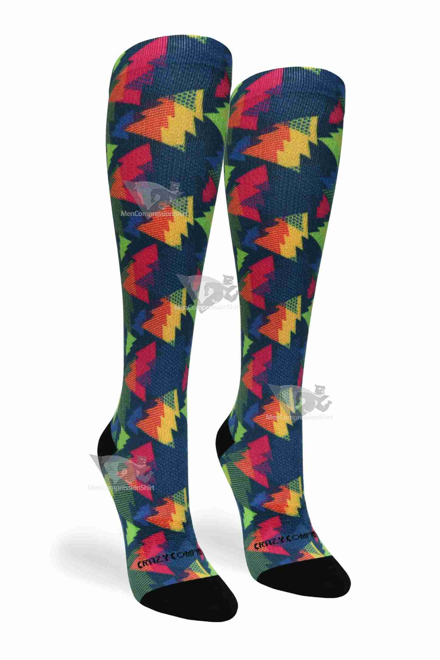 Women Compression Socks Tree Clash