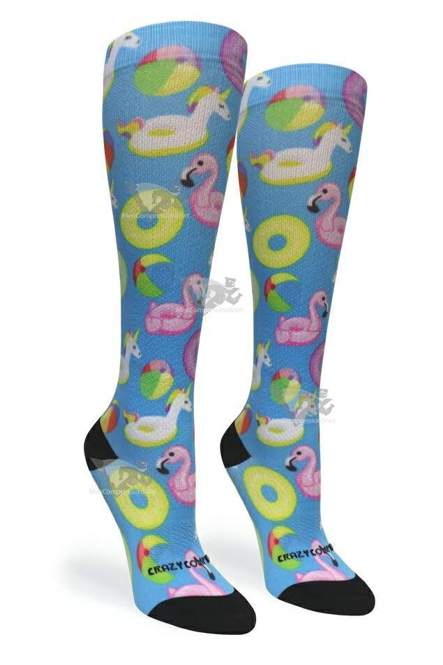 Women Compression Socks Unicorn Float