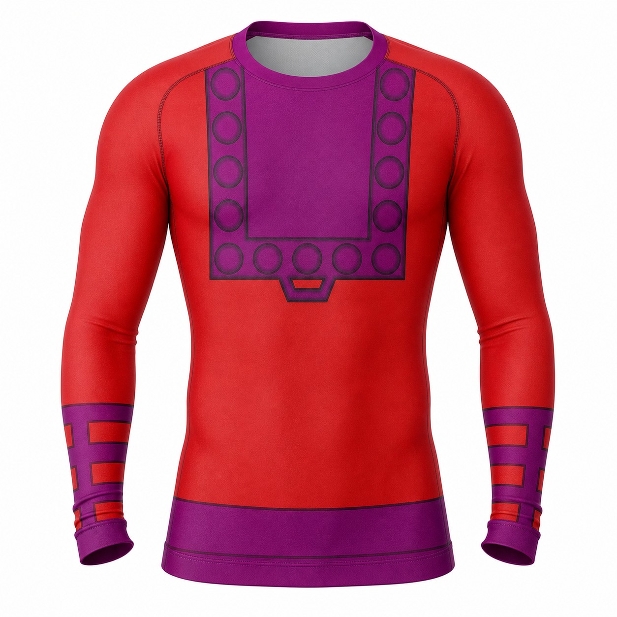 X Magneto Red Pink Long Sleeve Compression Shirt