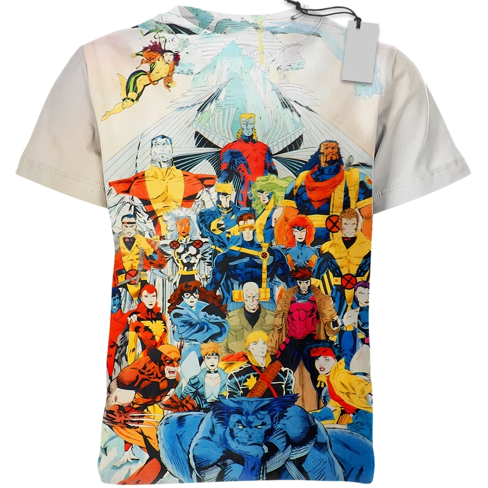 X-Men Hero Tee Heroic Universe Comics Hero T-Shirt Graphic Hero T-Shirt White