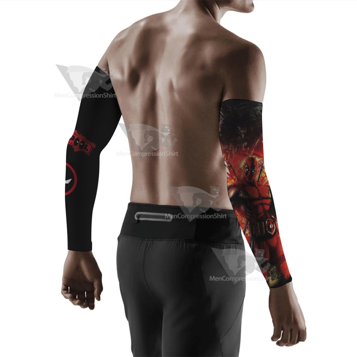 Xforce Deadpool Black Compression Arm Sleeve