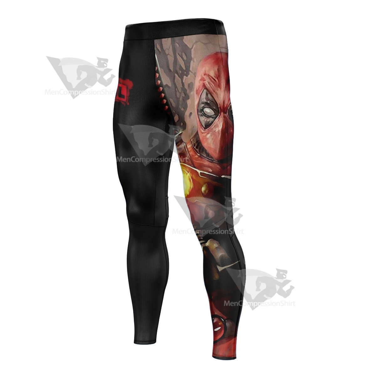 Xforce Deadpool Black Men Compression Legging-MensCompressionShirt