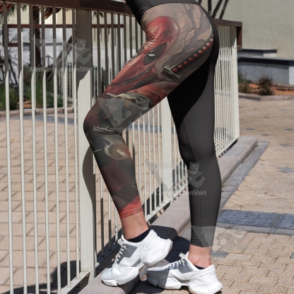 Xforce Deadpool Black Women Compression Legging-MensCompressionShirt