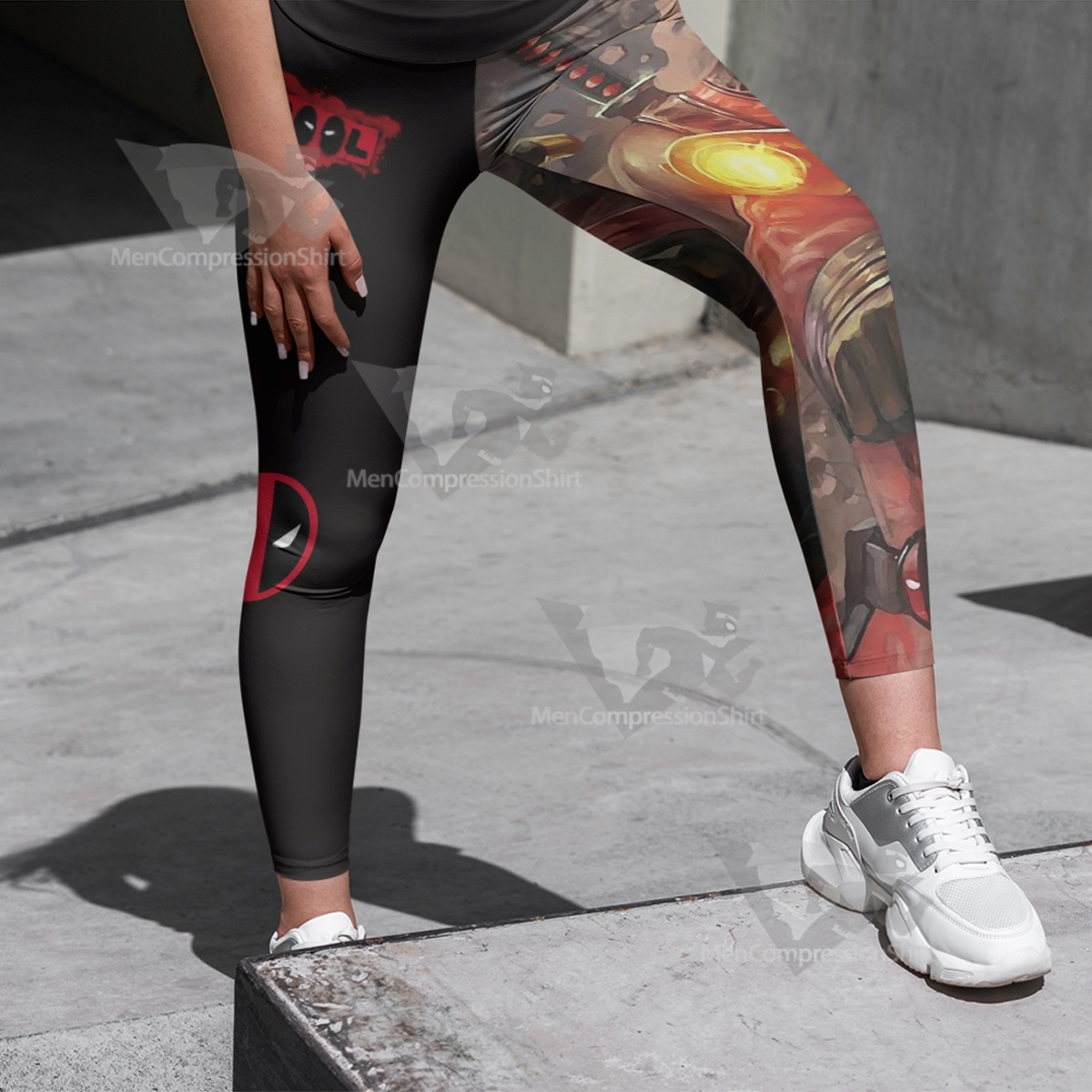 Xforce Deadpool Black Women Compression Legging-MensCompressionShirt