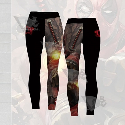 Xforce Deadpool Black Women Compression Legging-MensCompressionShirt
