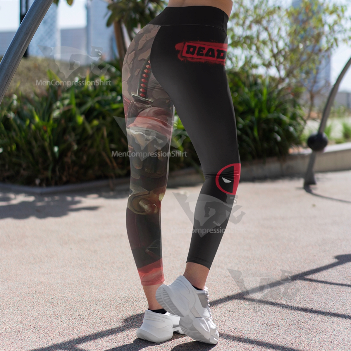 Xforce Deadpool Black Women Compression Legging-MensCompressionShirt