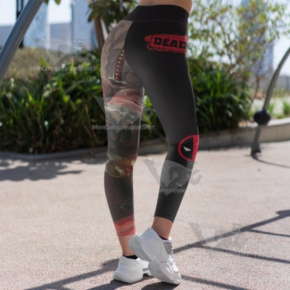 Xforce Deadpool Black Women Compression Legging-MensCompressionShirt