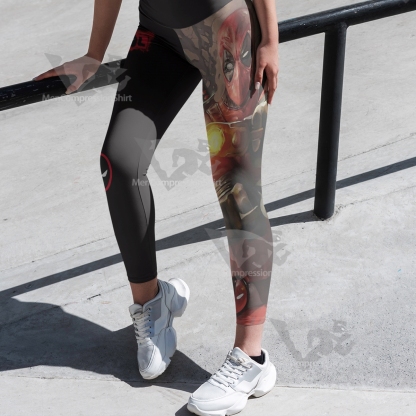 Xforce Deadpool Black Women Compression Legging-MensCompressionShirt