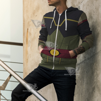 Xiaolin Showdown Chase Young Green Cosplay Zip Up Hoodie