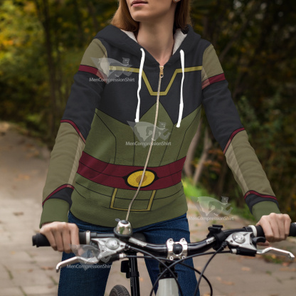 Xiaolin Showdown Chase Young Green Cosplay Zip Up Hoodie