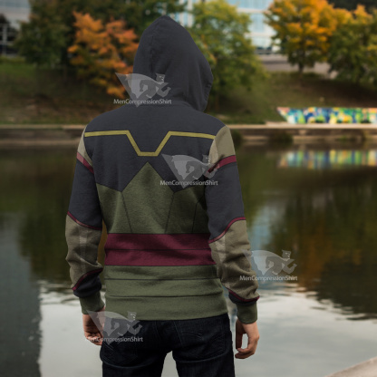 Xiaolin Showdown Chase Young Green Cosplay Zip Up Hoodie