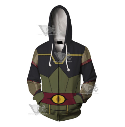 Xiaolin Showdown Chase Young Green Cosplay Zip Up Hoodie