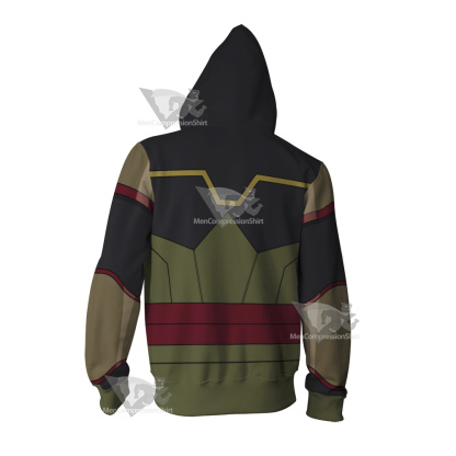 Xiaolin Showdown Chase Young Green Cosplay Zip Up Hoodie